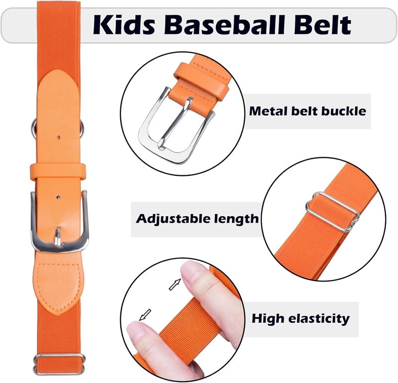 EDCYF Kids Baseball or Softball Socks and Belt Combo Set Softball Knee Socks High Tube Soccer Socks for Youth Boys Girls - Image 3